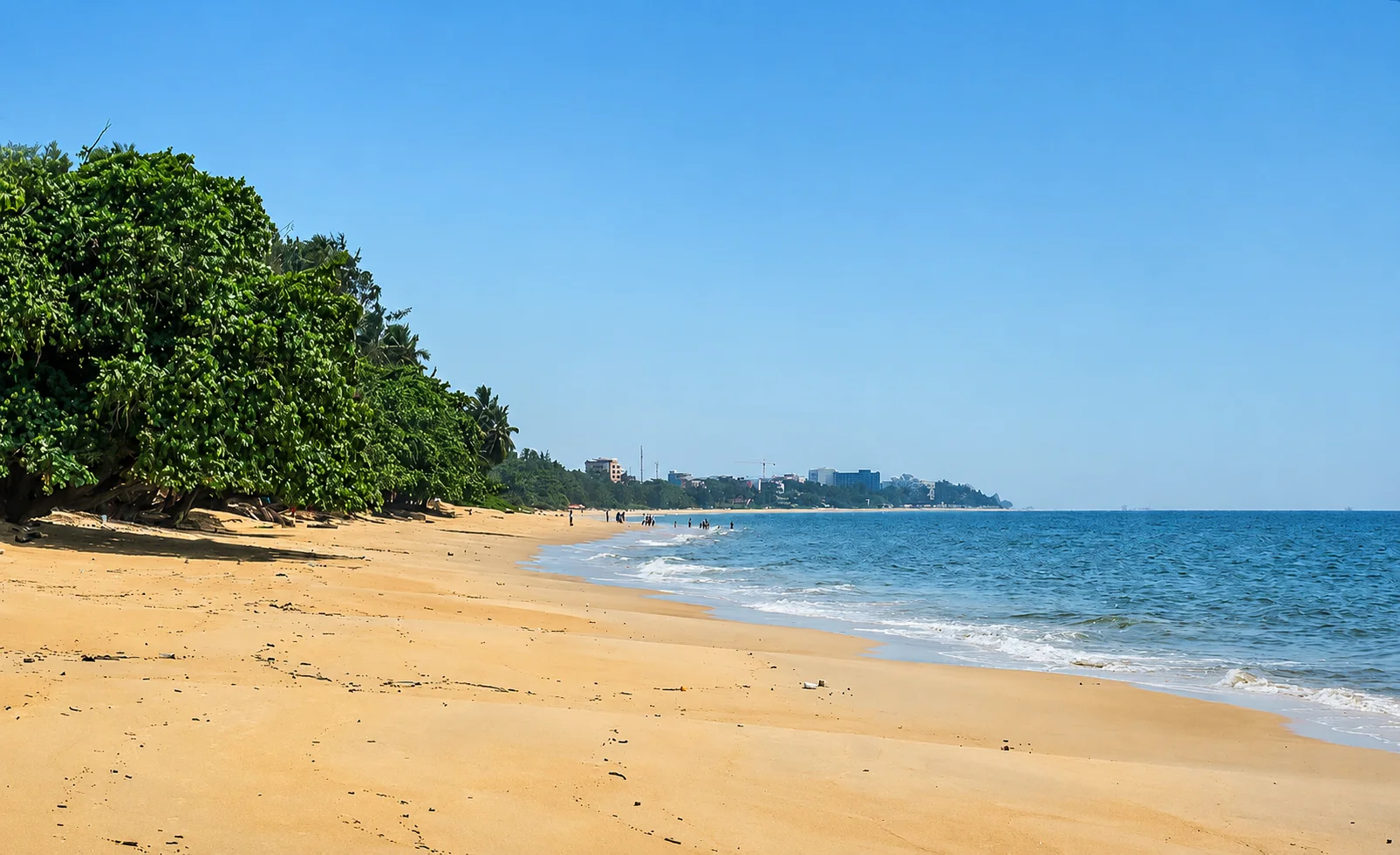 La Sablière beach in Libreville, where Ebando sits by the ocean