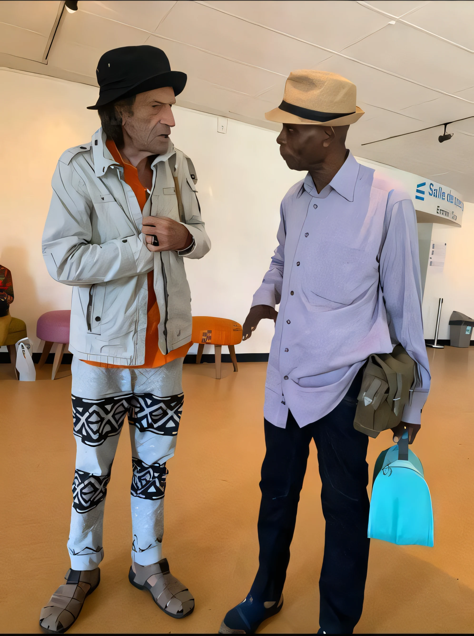 Prof. Opape Onanga, president of Ebando, alongside Tatayo